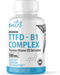 Nature's Fusions TTFD Tiamina B1 100mg con Magnesio - 60 Cápsulas