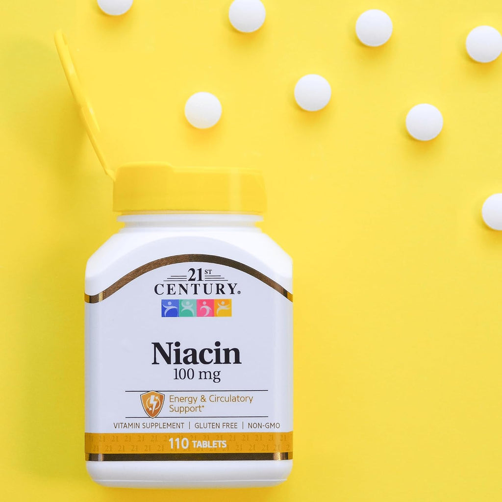 Niacina 100 mg, 110 Comprimidos - 21st Century