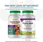 NaturVet VitaPet Vitaminas Diarias para Perros Adultos con Aliento Fresco - 180 Comprimidos