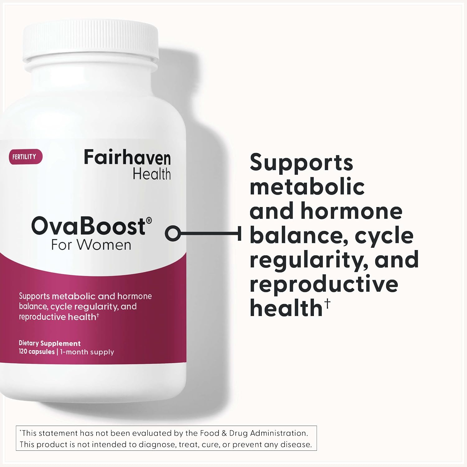Fairhaven Health Ovaboost Fertility Supplement for Women - 120 Capsules