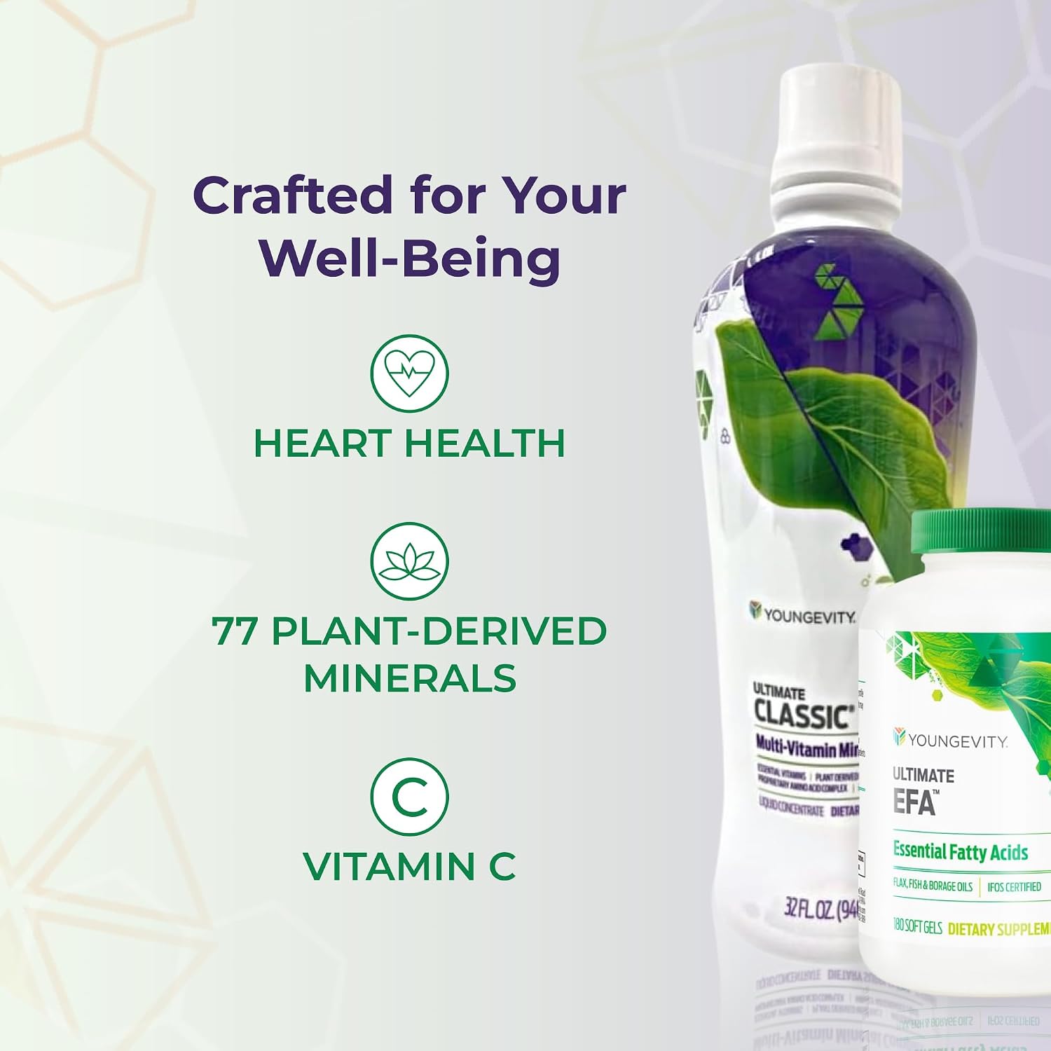 Youngevity Classic 90 Pak Multivitamínico Avanzado - 90+ Nutrientes Esenciales, 30 Días