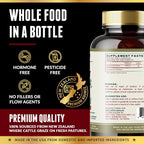 One Earth Health Corazón de Ternera Alimentado con Pasto - Neozelandés - 3000mg por Porción - 200 Unidades