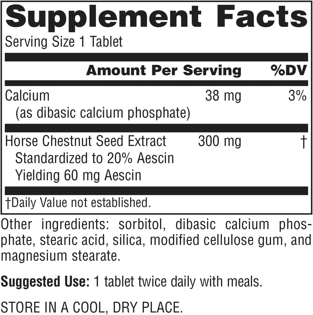 Planetary Herbals Full Spectrum Castaño de Indias, 500 mg - 60 Comprimidos