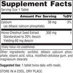 Planetary Herbals Full Spectrum Castaño de Indias, 500 mg - 60 Comprimidos