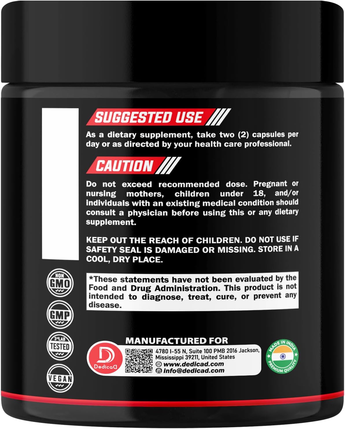 DEDICAD 11in1 Cloves Supplement with Ginger, Ceylon Cinnamon and 8 Other More - Digestive, Immune System, Mood Support - 60 Capsules - 30 Days Supply