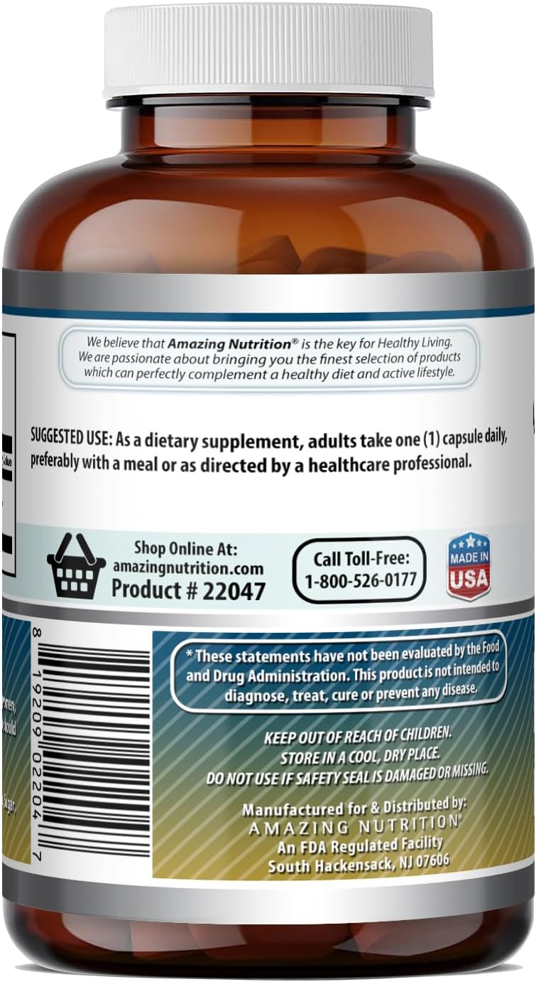 Amazing Formulas Taurina 1000 mg - 200 Cápsulas - Suplemento Alimenticio