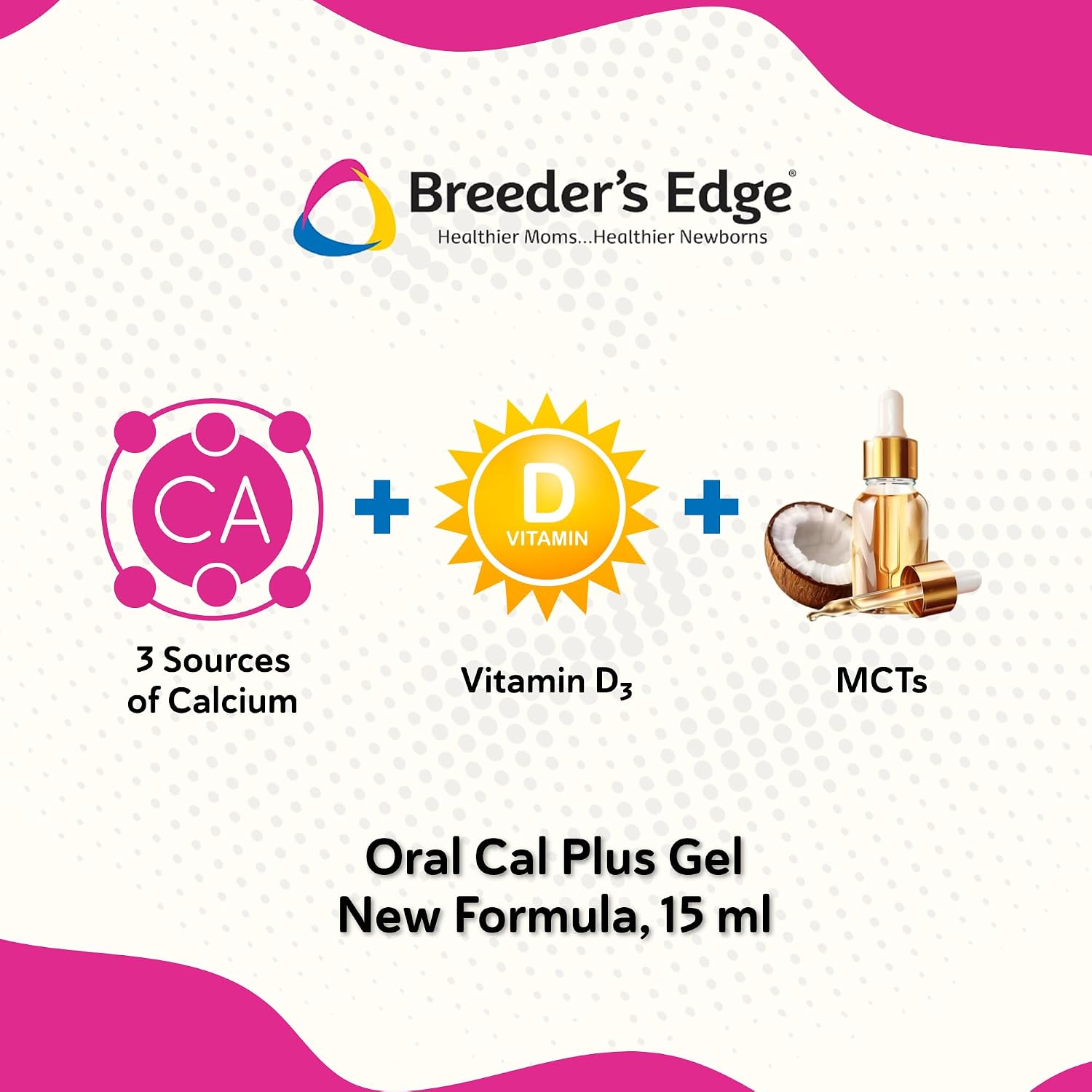 Breeder's Edge Oral Cal Plus Gel, 15 ml - Suplemento de calcio en gel para perros y gatos durante el parto