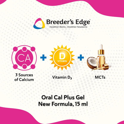 Breeder's Edge Oral Cal Plus Gel, 15 ml - – Perros pequeños y gatos: 1-2 ml al inicio del parto, repetir cada – Image 3