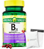 Sublingual B12 500 mcg - Spring Valley - Cherry Flavor - 200 comprimidos