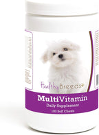 Healthy Breeds Maltese Multivitamínico en Masticable Suave para Perros, 180 unidades