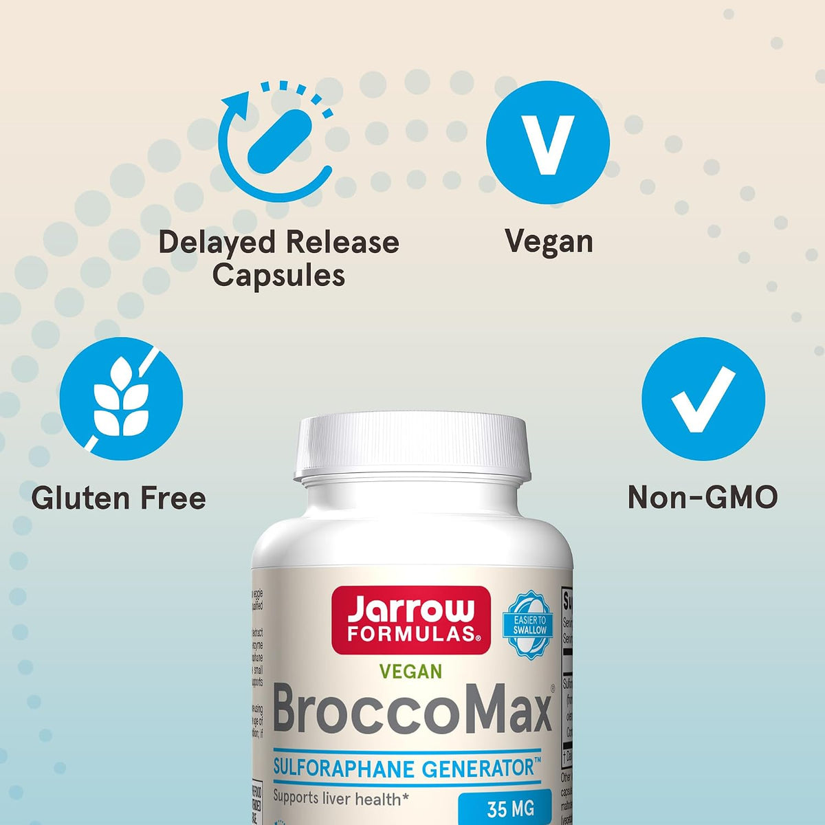 Jarrow Formulas BroccoMax Sulforaphane – Certificaciones: Opta por productos sin gluten, veganos y sin alérgenos – Image 5