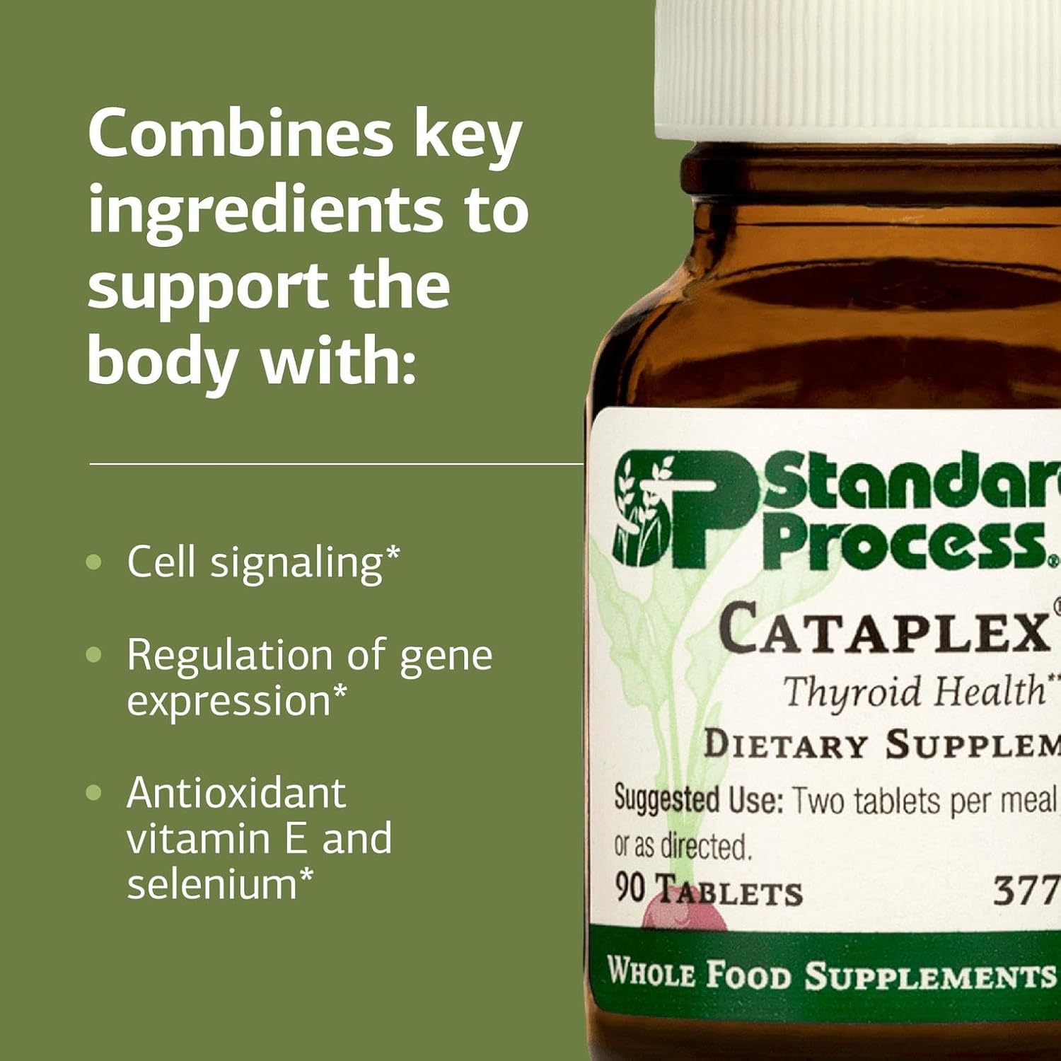 Standard Process Cataplex E - Vitamin E and Selenium Supplement for Thyroid Health - 90 Tablets