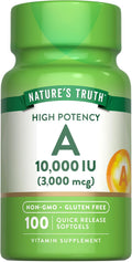 Nature's Truth Vitamina A 10000 IU, 100 Softgeles