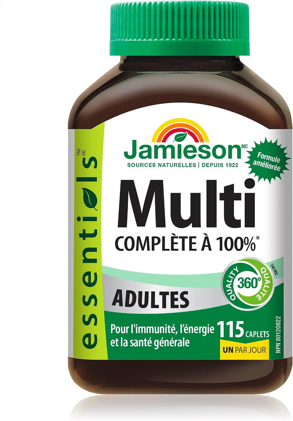 Jamieson 100% Complete Multivitamin for Adults - Multivitamínico Completo para Adultos