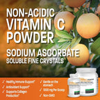 Bronson Vitamina C No Ácida en Polvo - Ascorbato de Sodio, 454g (1 libra)