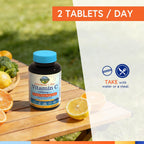 Terranics Vitamin C con Elderberry y Zinc, con Vitamina D3, A, B6, B12, Folato, Escaramujo, Bioflavonoides Cítricos, Cúrcuma, Equinácea, 14-en-1 Apoyo Inmunológico Diario, 90 Comprimidos