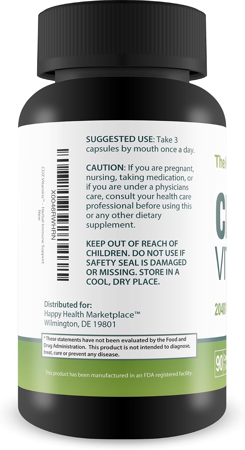 The Makers CDZ Vitamins - Suplemento de Vitamina C, D y Zinc con Hierbas
