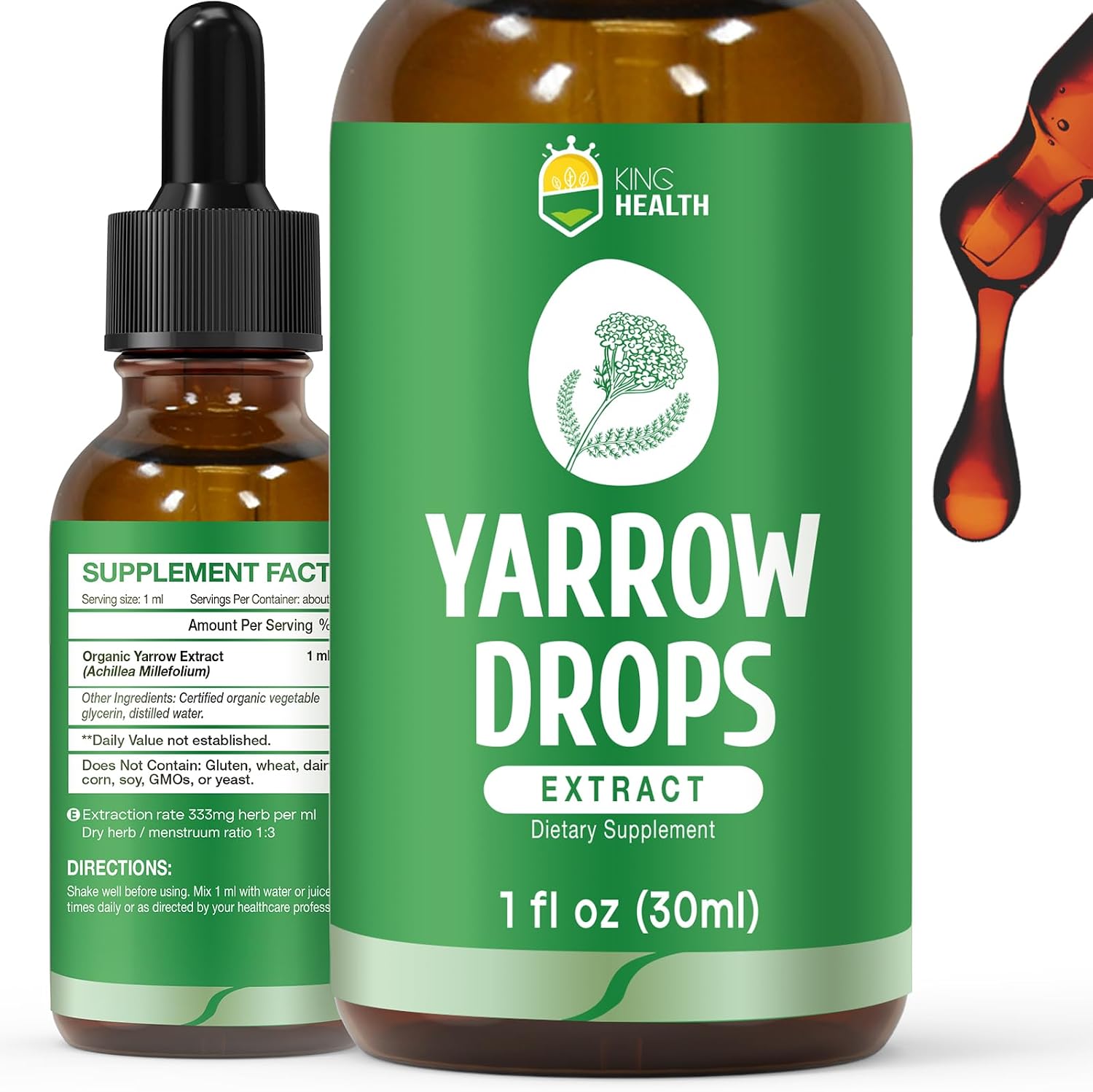Tintura de Milenrama Orgánica - Extracto Líquido Sin Alcohol para Mujeres - 30 ml