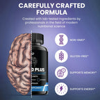 Neuro Plus Brain Supplement - Suplemento para la Memoria y Concentración con PQQ (180 Cápsulas)
