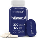 LongLifeNutri Policosanol 100mg - 200 Cápsulas Vegetarianas