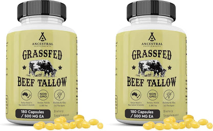 Ancestral Supplements Cápsulas de Sebo de Res Grass Fed, 3000 mg, 180 Cápsulas – Image 8