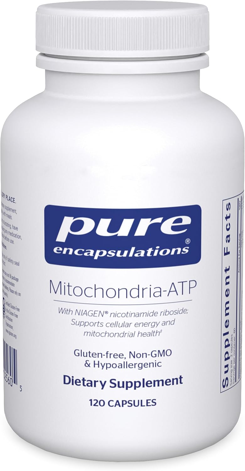 Pure Encapsulations Mitochondria-ATP - Apoyo Mitocondrial - Producción de ATP* - con Vitamina C, Vitamina E y Tiamina - Apoyo Antioxidante - 120 Cápsulas