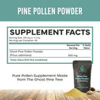 Ghost Pine Polen de Pino en Polvo - Ecológico, Silvestre, 20 g