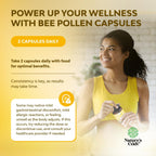 Polen de Abeja para Soporte Femenino - 60 Cápsulas - Suplemento de 1000mg con Vitaminas B, Minerales y Enzimas