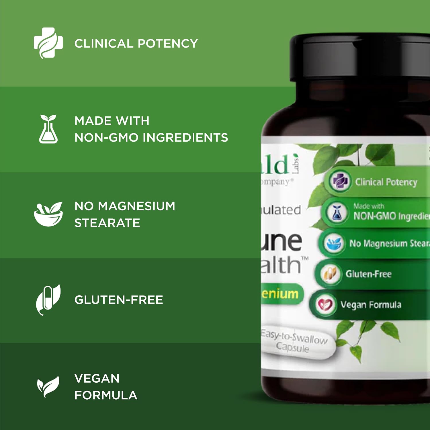 Emerald Labs HashiMune Health - Complemento Vegano para Tiroides e Inmunidad con Selenio e Inositol - 60 Cápsulas Vegetales