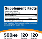 Nutricost Bilis de Buey 500mg - 120 Cápsulas - Sin Gluten y No GMO