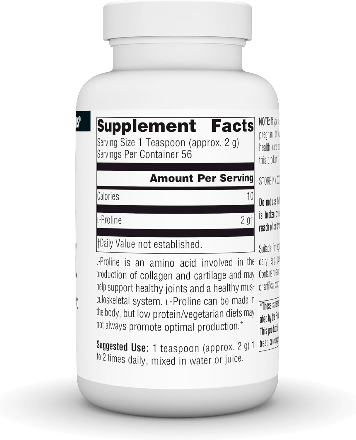 Source Naturals L-Prolina en Polvo - 113 g (4 oz)