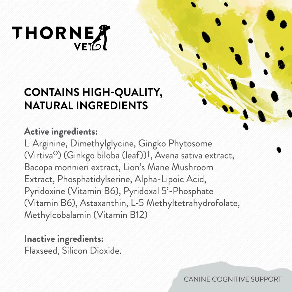 ThorneVet Canine Cognitive Support Powder - Apoyo Cognitivo para Perros Mayores (90 Dosis)