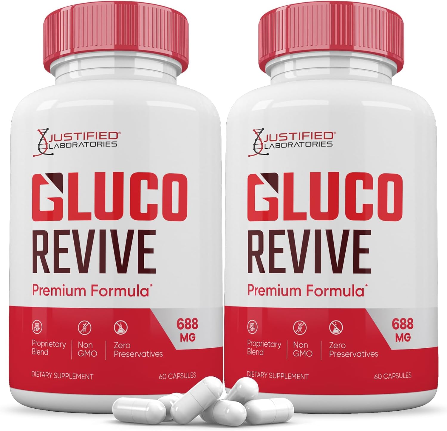Gluco Revive Pills (3 Paquetes) - 688mg Fórmula Premium para el Apoyo del Glucógeno - 180 Cápsulas