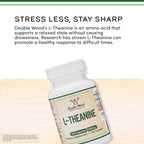 L-Theanine 200mg Doble Concentración - Favorece la Relajación y el Sueño Saludable - 120 Cápsulas (Probado por Terceros, Sin Gluten) de Double Wood