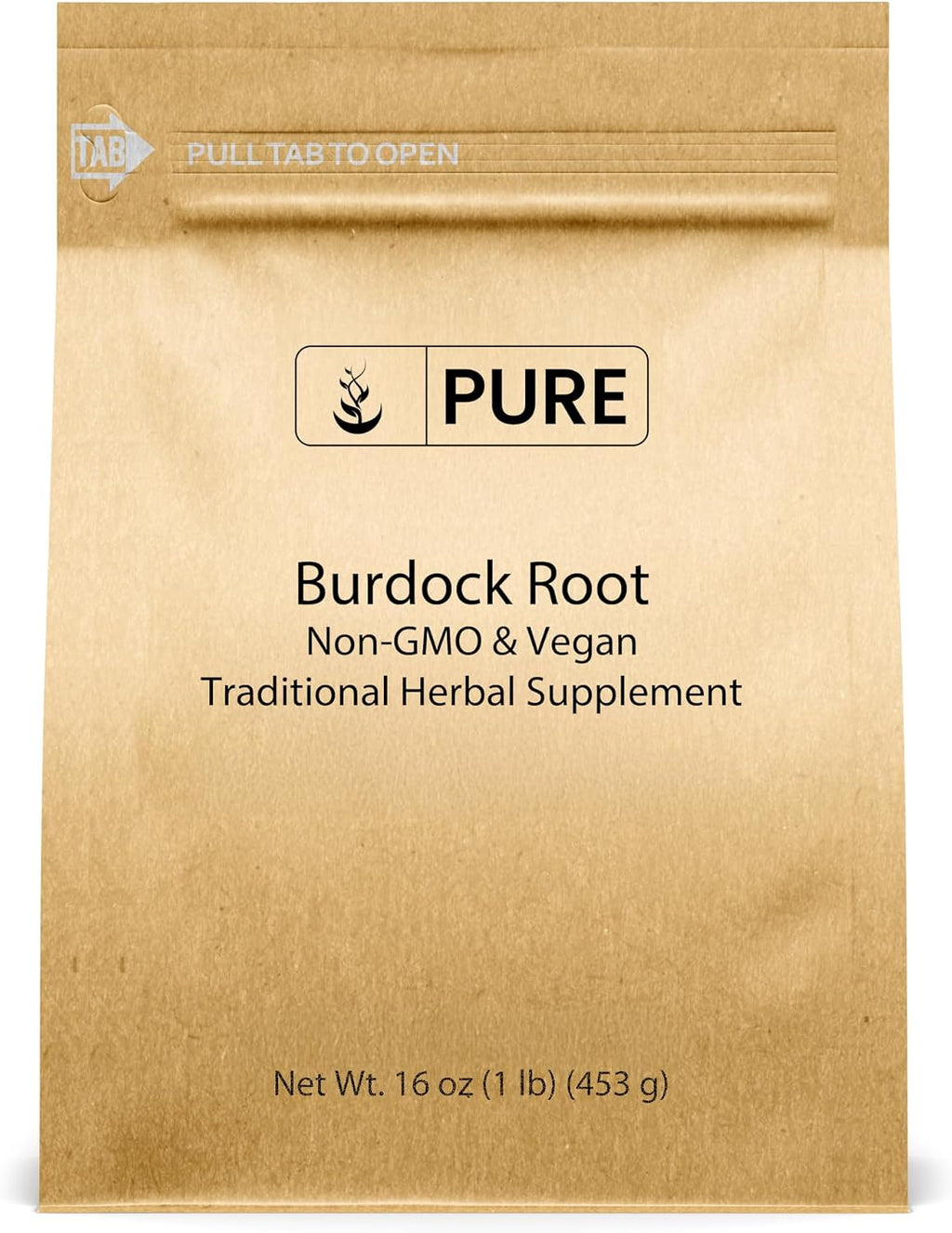 Pure Original Ingredients Extracto de Raíz de Bardana (454g) Verificado en Laboratorio, No-GMO