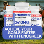 Comfy Health Fenogreco Cápsulas 2410mg con Bioperine - 120 Cápsulas
