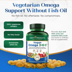 Purity Products Omega 3-6-9 Vegano - Complejo 5 en 1 de Ácidos Grasos Esenciales - 180 Cápsulas Blandas
