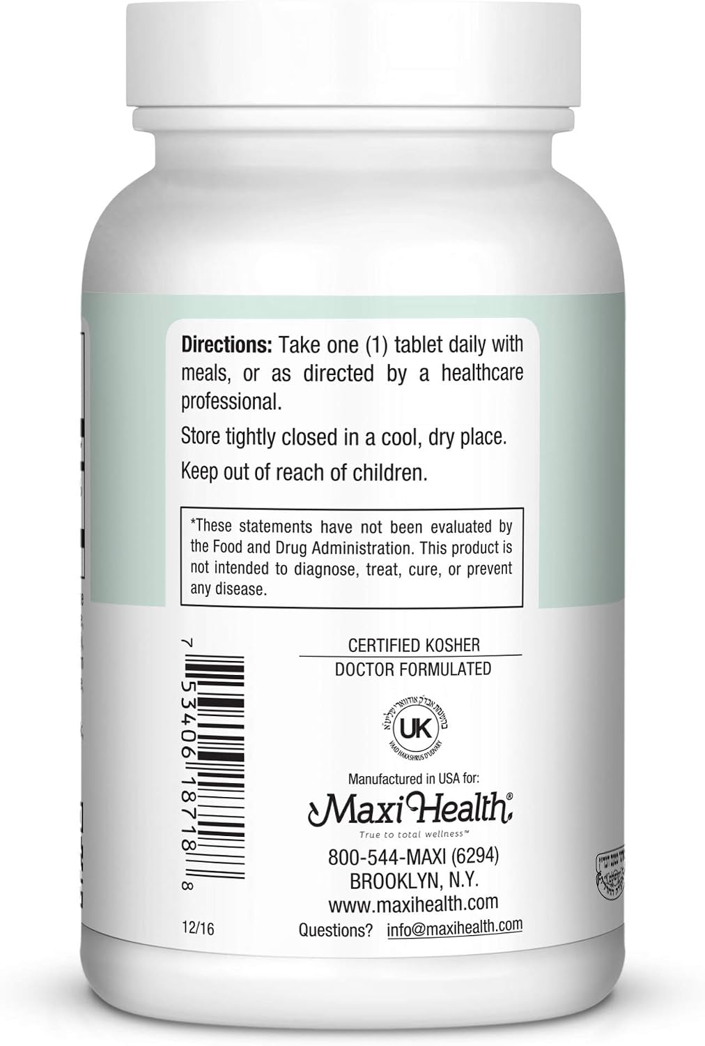 Maxi Health Vitamina D3 1000 UI - 180 Comprimidos