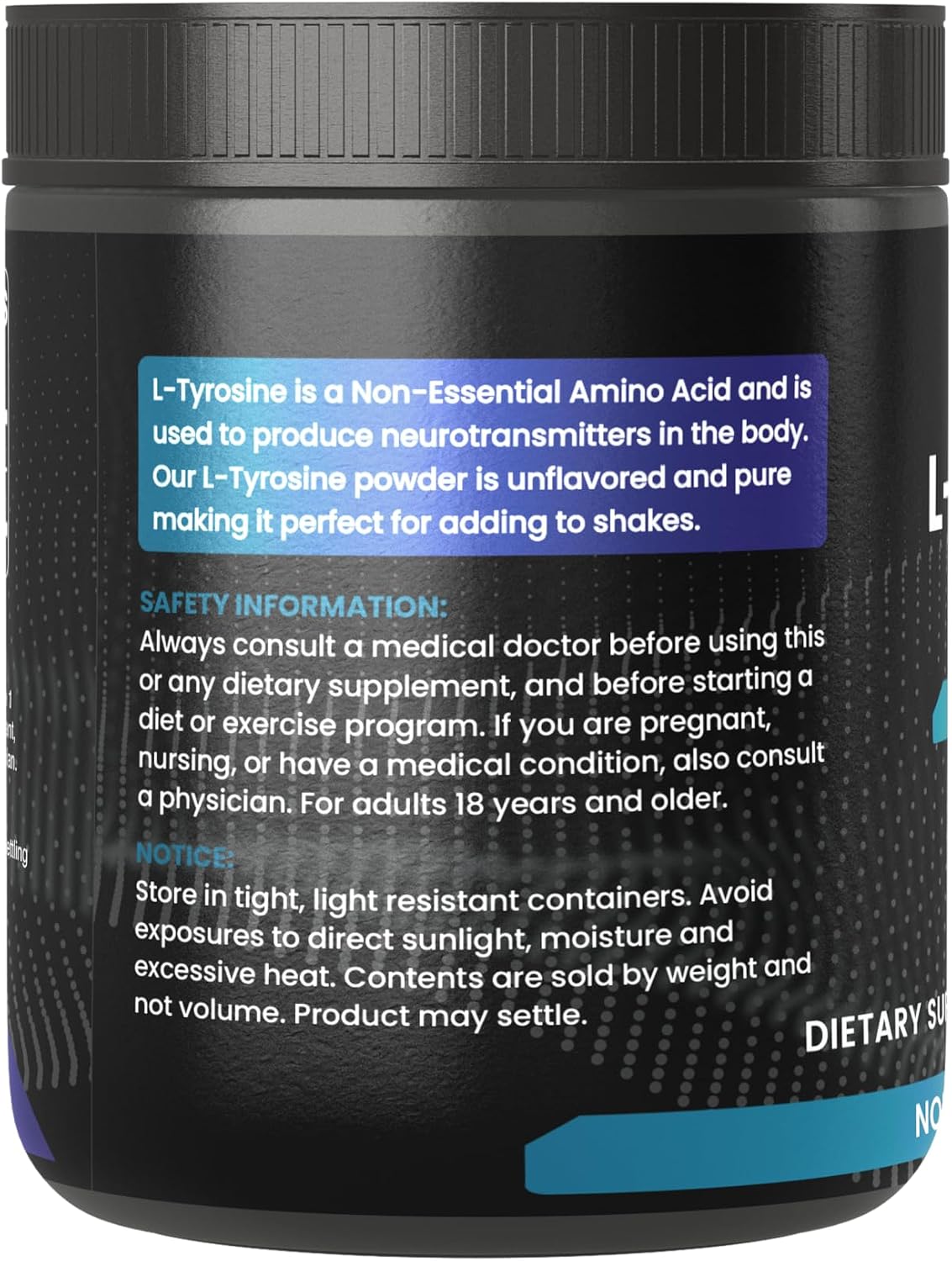 PURE ORIGINAL INGREDIENTS L-Tyrosine en Polvo, 227 g (8 oz)