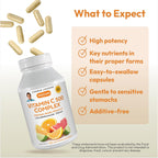 ANDREW LESSMAN Vitamin C 500 Complex 180 Capsules - Non-Acidic Vitamin C with Citrus Bioflavonoids