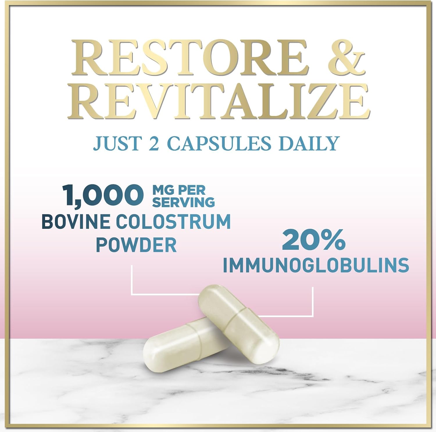 Hello Lovely! Colostrum Bovino 1000mg – 120 Cápsulas – Apoyo Digestivo e Inmune