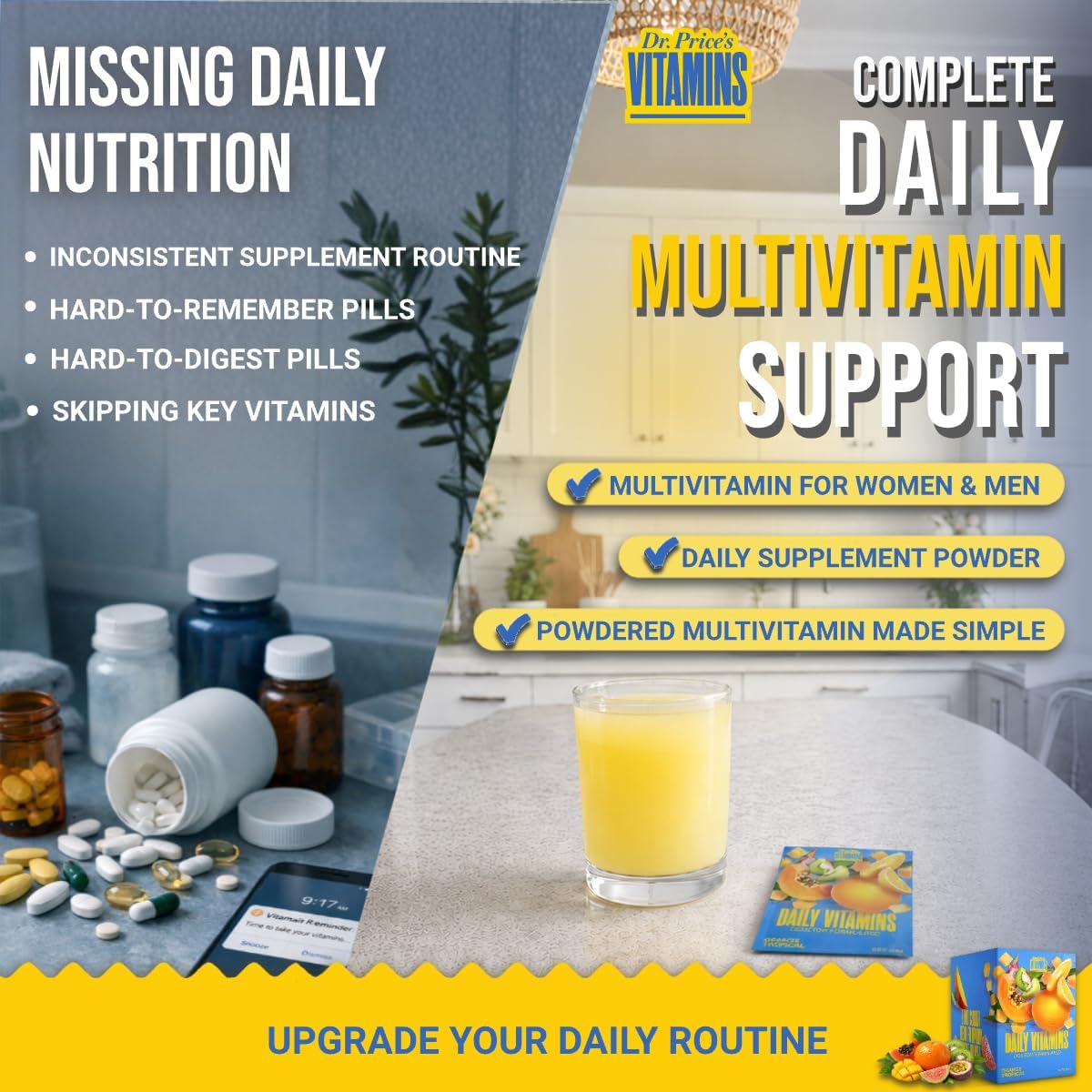 Multivitamínico en Polvo Sabor Tropical Dr. Price - 30 Sobres