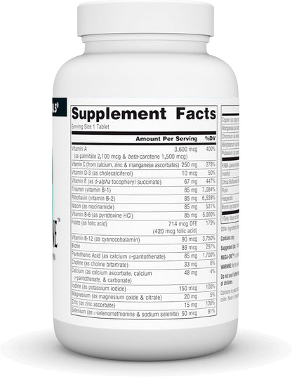Source Naturals Mega-One Multi-Vitamin con Minerales, Sin Hierro - 90 Comprimidos – Image 2