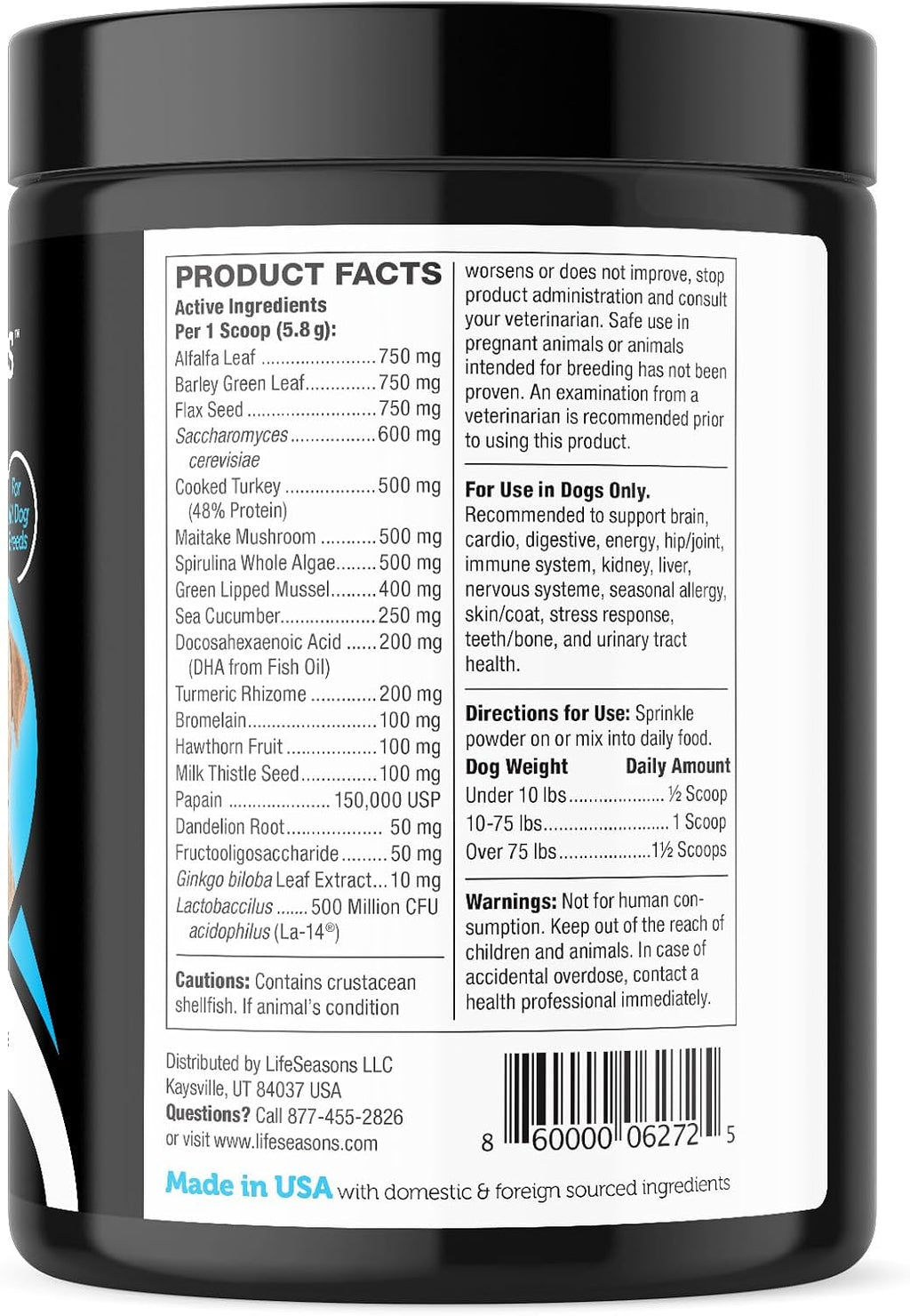 LifeStages Pet Nutrition Stage 3 Fórmula Senior – Apoyo para Articulaciones, Cognición, Piel y Digestión