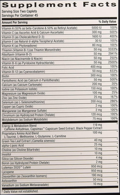GNC Mega Men Energy & Metabolism Cápsulas – Concentración mental: Contribuye a mantener la función cognitiva y la – Image 2