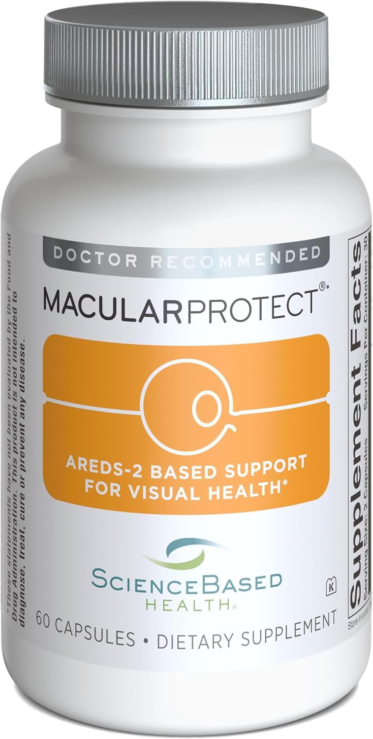 ScienceBased Health MacularProtect AREDS 2 Formula – Eye Health Supplement with Lutein, Zeaxanthin, and B Vitamins – 60 Capsules