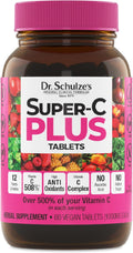 Dr. Schulze's Super-C Plus - Complejo de Vitamina C Natural - 60 Comprimidos Masticables