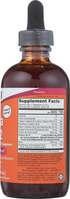 NOW Foods Ultra B-12 Líquido con 800 mcg de Ácido Fólico, 118 ml