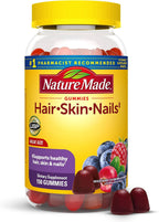 Nature Made Gominolas de Biotina 2500 mcg para Cabello, Piel y Uñas - 150 Gominolas (75 Días)