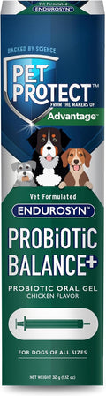 Pet Protect Probiótico Balance+ Oral Gel para Perros, Fórmula Endurosyn, Sabor Pollo, 32g